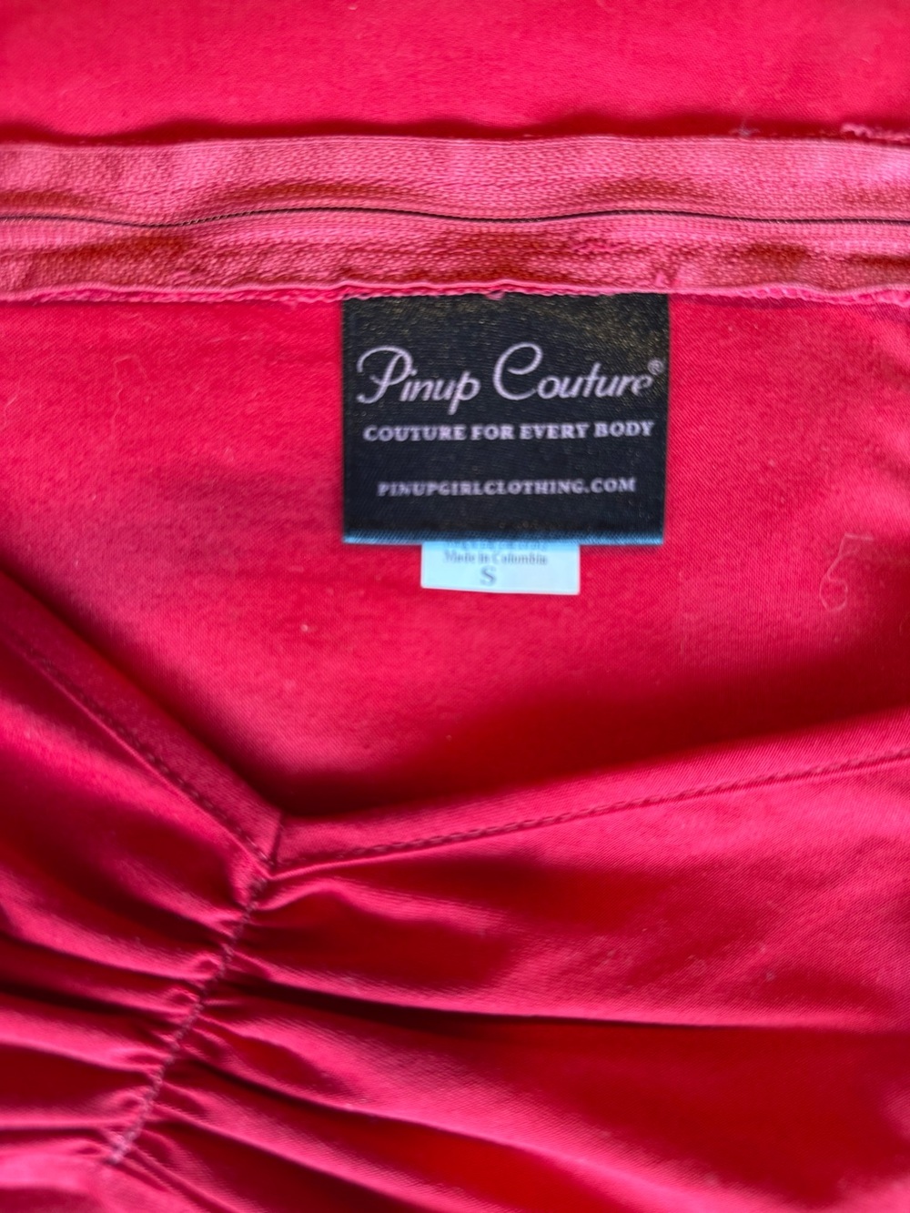 Pinup Couture Vibrant Red Vintage-Style Midi Dress - Picture 2 of 2